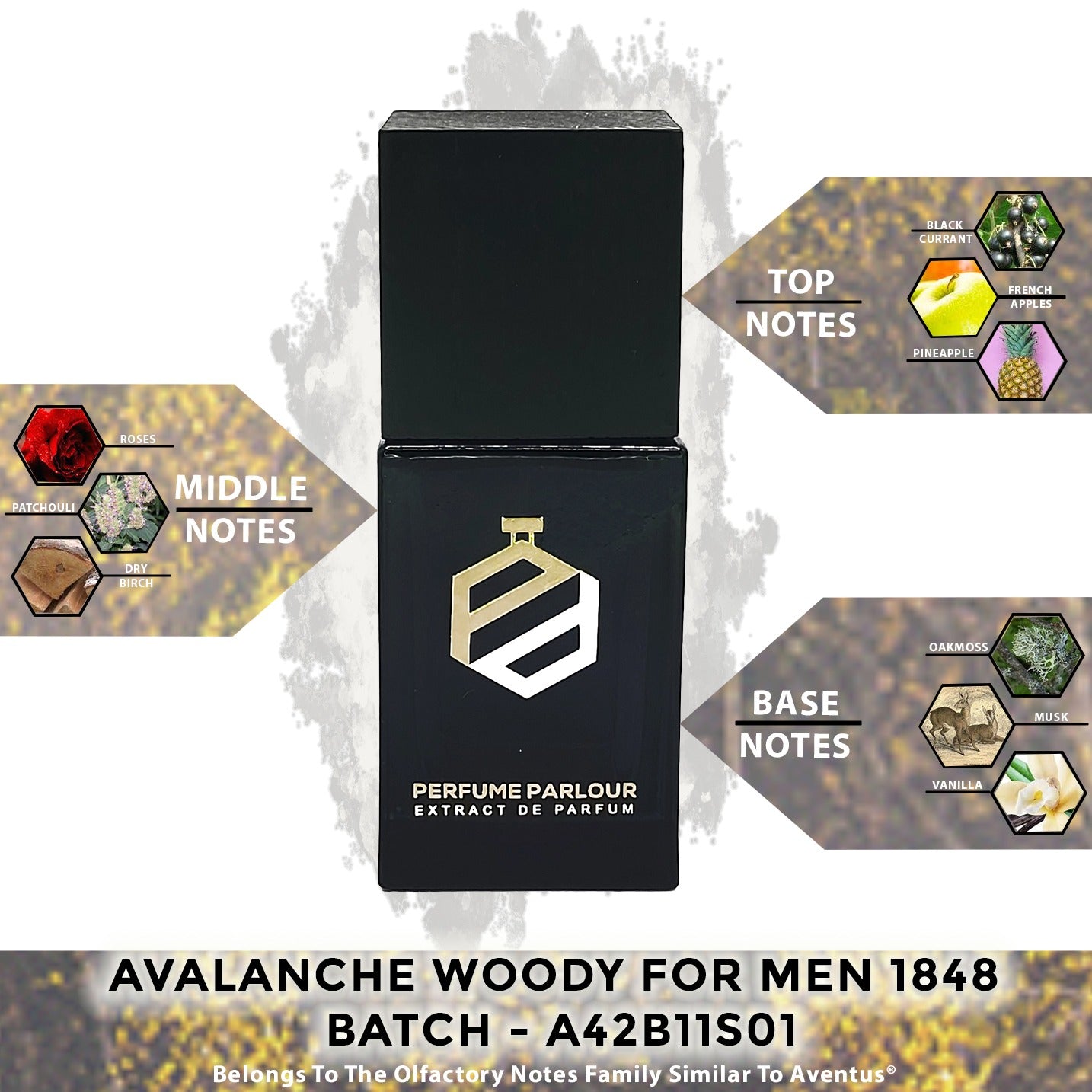 Avalanche Woody For Men 1848 - Batch - A42B11S01 - Perfume Parlour